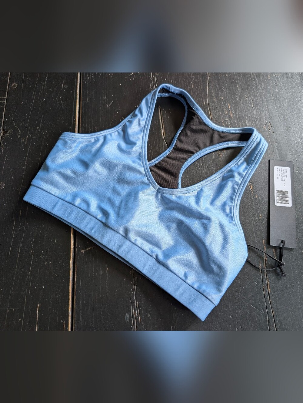 NWT Noli Elevate Sky Liquid Sports Bra Size Small Glossy Metallic Activewear